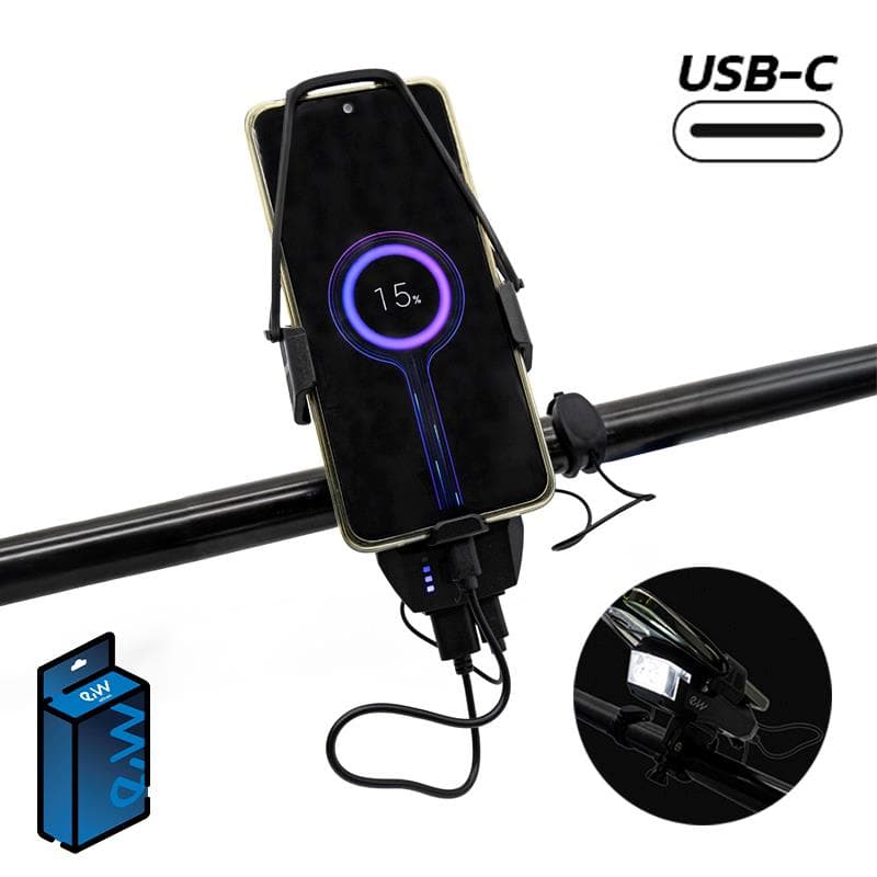EWS009 Handyhalter mit Powerbank, Lautsprecher und Licht