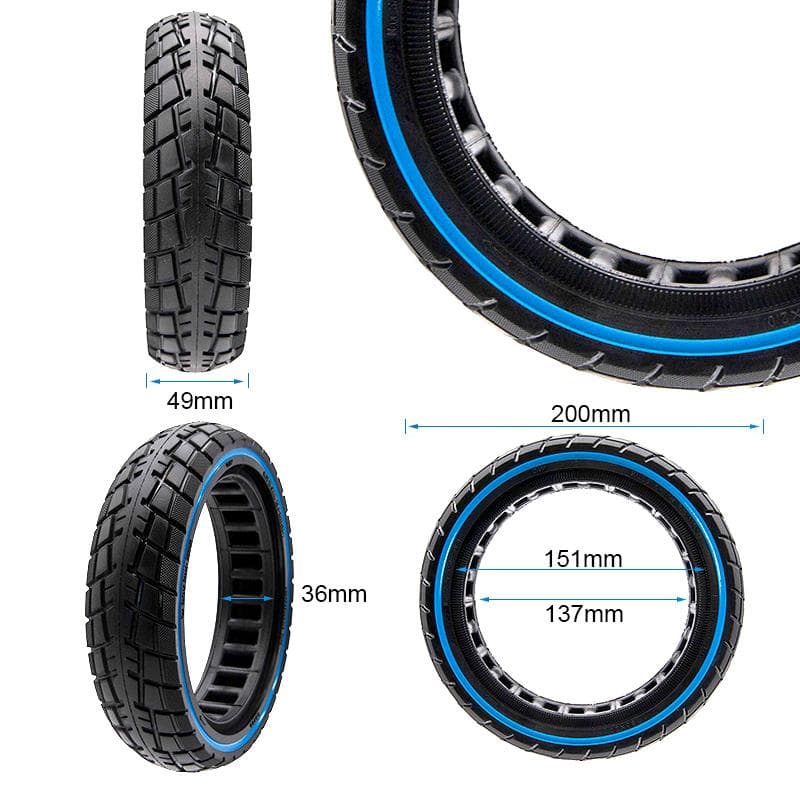 Ultraleicht Vollgummirad 8,5x2-6,1/B34 Offroad Blau Linie [Ewheel]