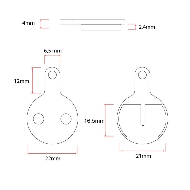 CT009-S gesinterte Bremsbeläge [Ewheel] - 2 Sätze