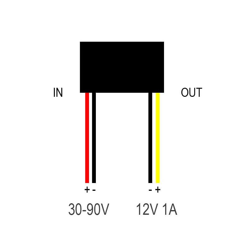 DC-Wandler 30-90V auf 12V 1A [Fulree]