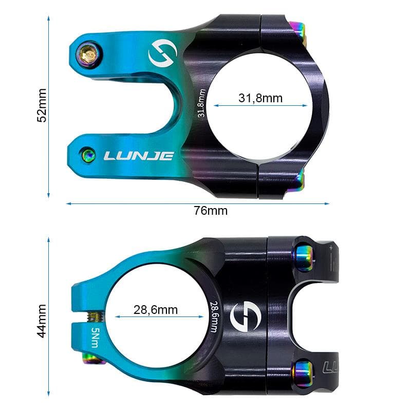 Vorbau für Lenker 31,8 mm EWPM-003 schwarz-blau