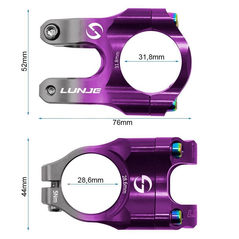 Vorbau für 31,8mm Lenker EWPM-003 violett-grau