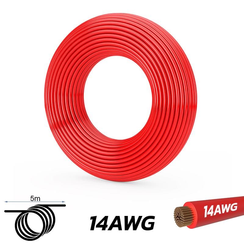 Rotes Kabel 14 AWG - 5M