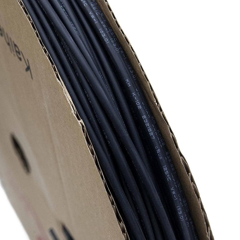 Schwarz Schrumpfschlauch für Kabel - 3mm x 200M