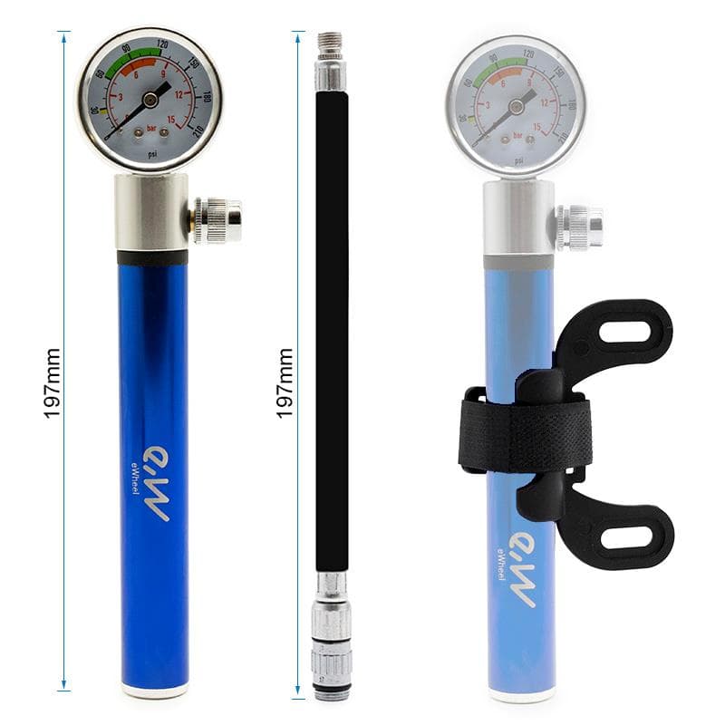 Handpumpe mit Manometer EWAP-006 blau