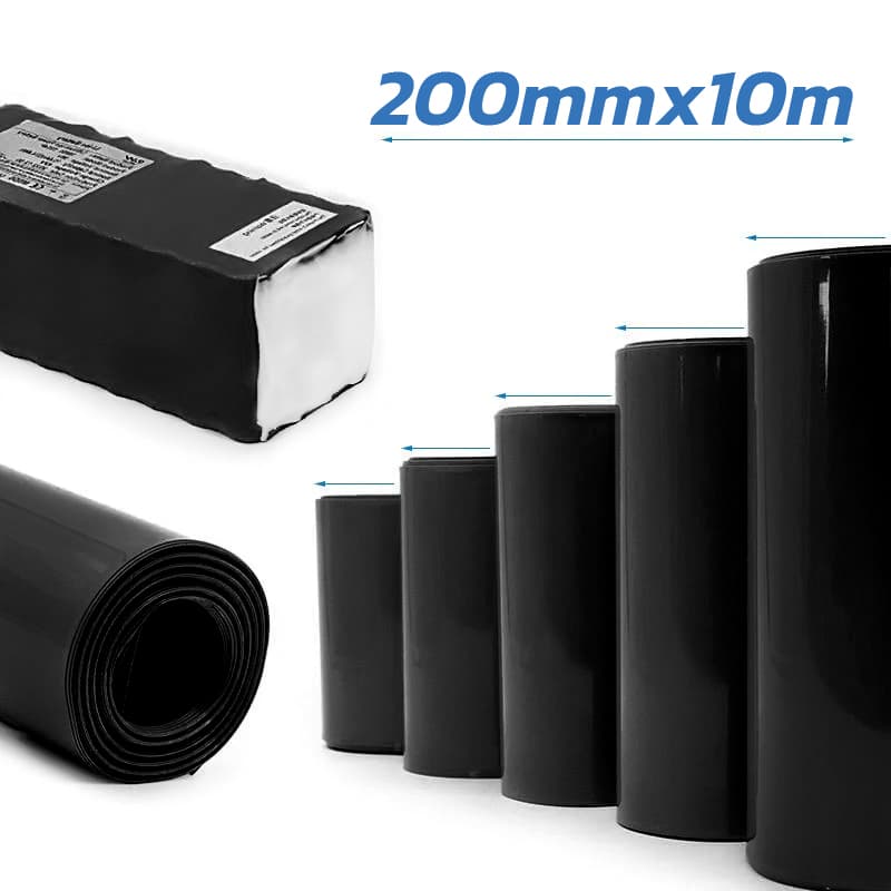 Schwarz Schrumpfschlauch 200m 10M