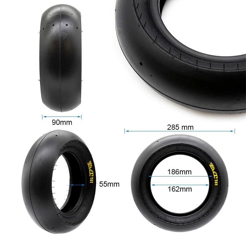 Neumatico tubeless radial 90/65R6.5"- T41 slick [PMT]
