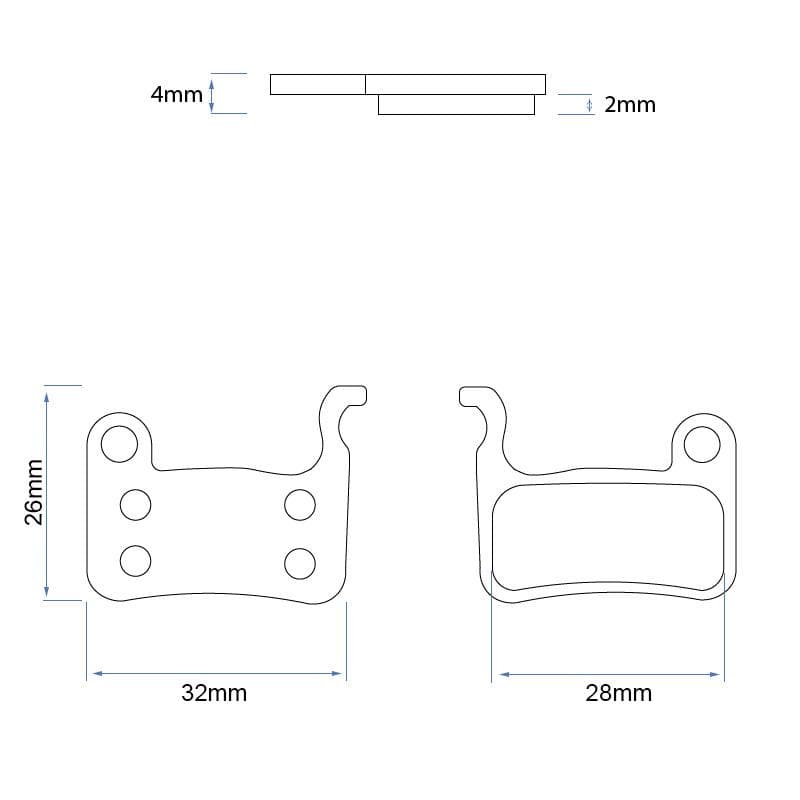 RS001-R Bremsbelagharz für Xtech-Klemme [RAMBOMIL] - 2 Sätze