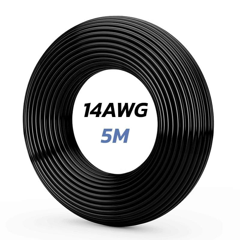 Schwarzes Kabel 14 AWG - 5M