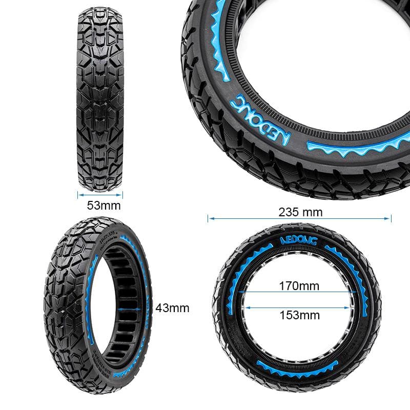 Ultraleichtes Offroad-Vollrad 10x2,125-6,5/B44 - blau [Nedong]