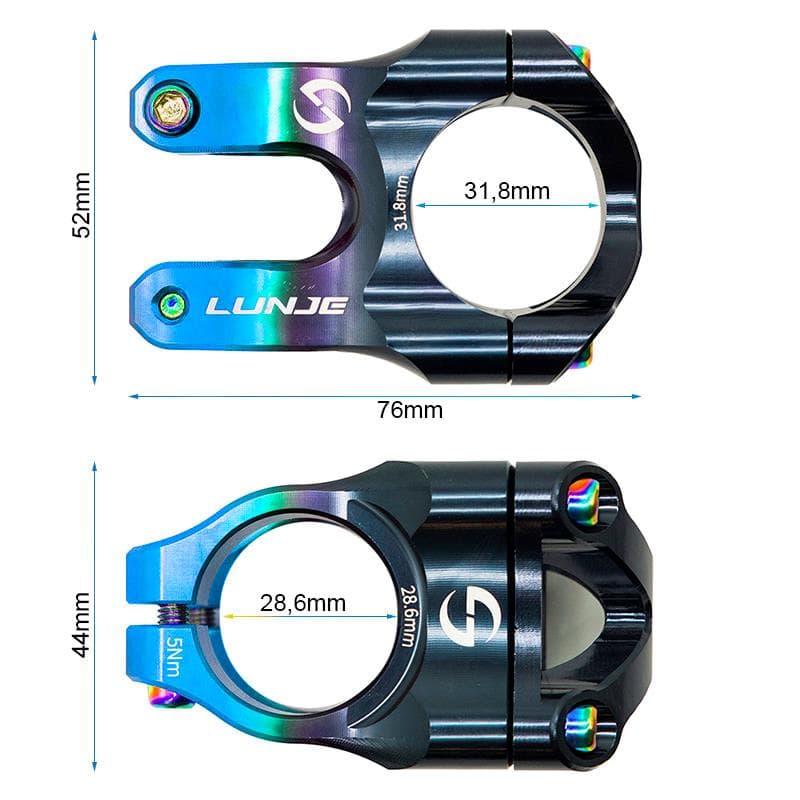 Vorbau für 31,8 mm Lenker EWPM-002 schwarz-blau