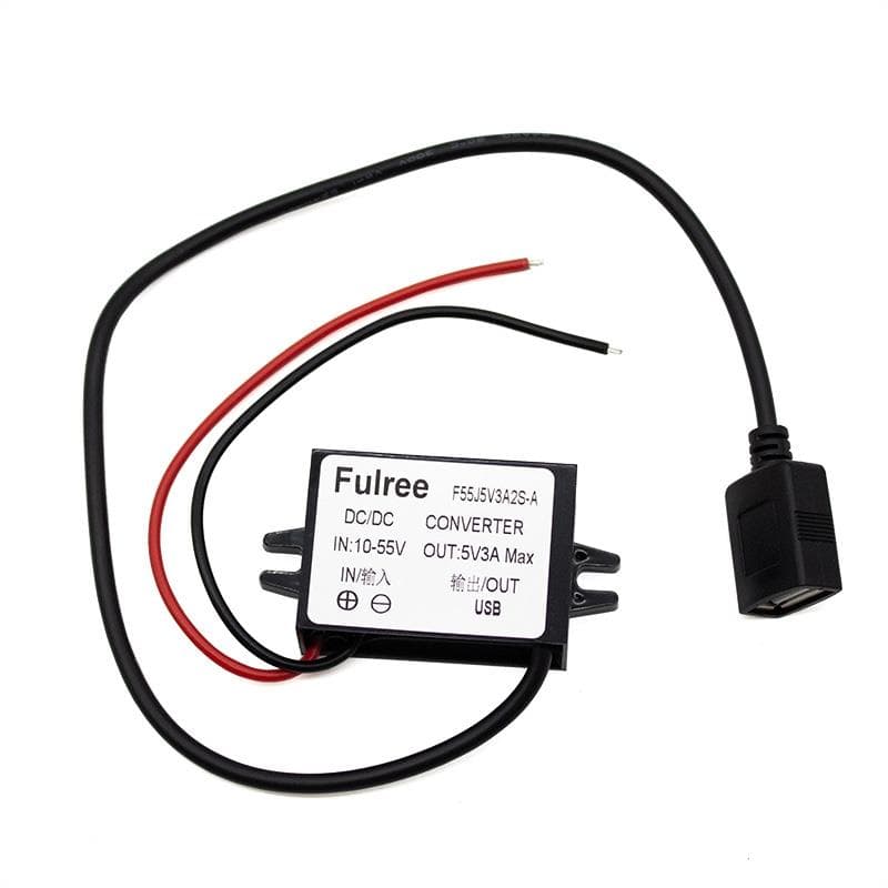 Gleichspannungswandler 11-55V auf 5V 3A mit USB-Anschluss [Fulree]