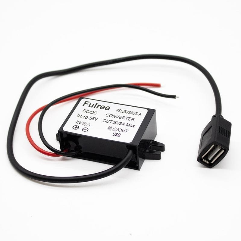 Gleichspannungswandler 11-55V auf 5V 3A mit USB-Anschluss [Fulree]