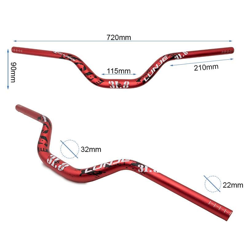 720mm Lenker mit 90mm Erhöhung rot
