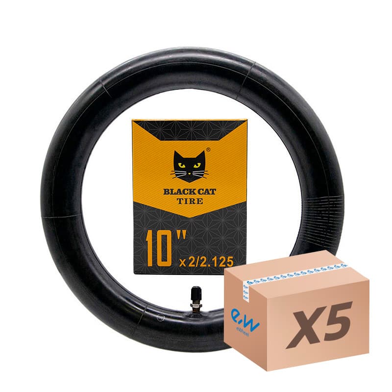 10x2/2 125 Camara de aire Black Cat - valvula recta -5uds