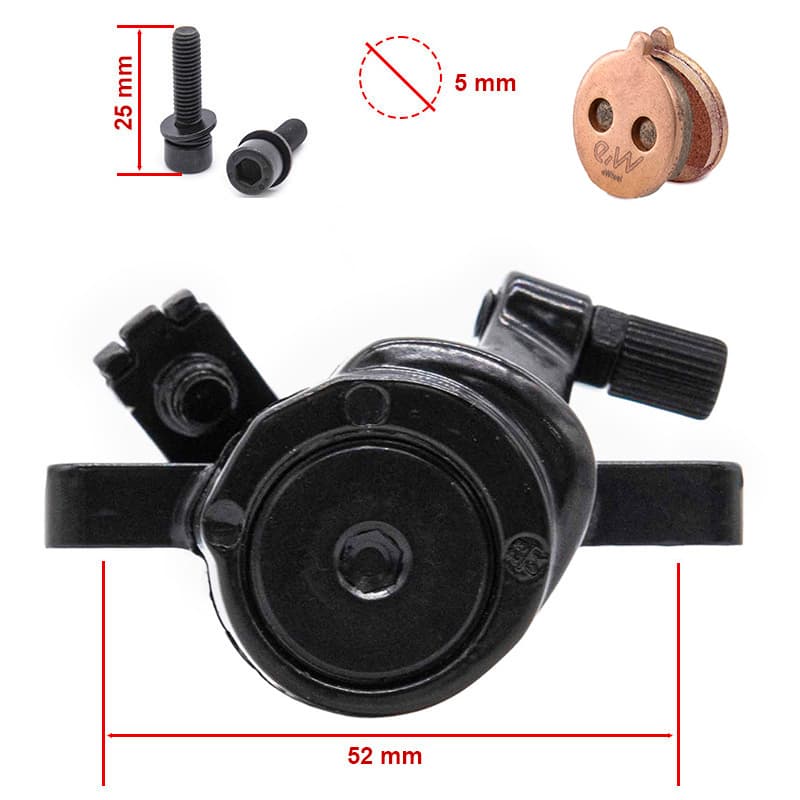 CT005-M08 mechanische Bremssattel L 50mm schwarz für Ninebot Serie F und D