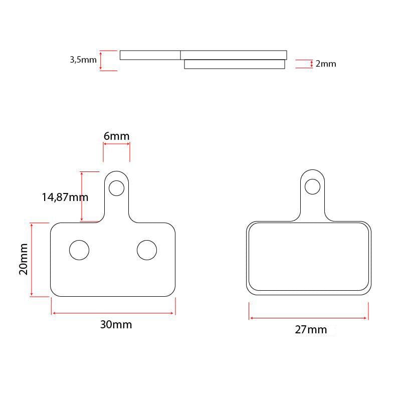 RT004-S Sinterbelag [Ewheel] - 2 Sätze