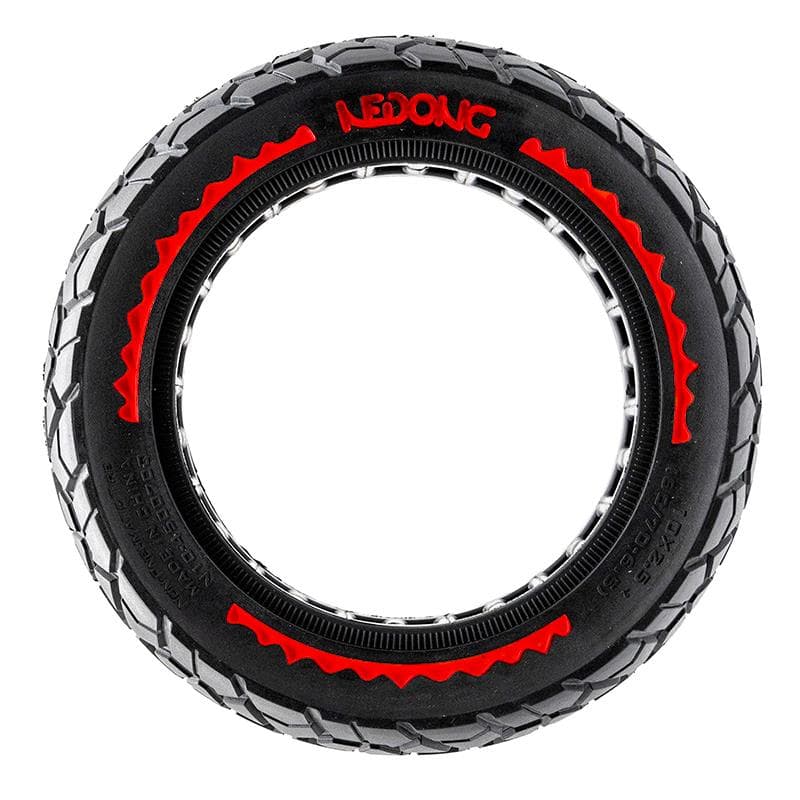Ultraleicht Offroad Vollgummi Rad 10x2,5/B44 - Rot [Nedong]