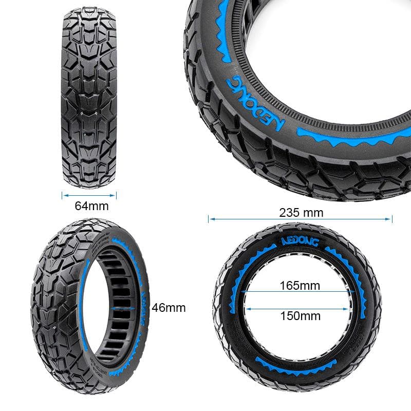 Ultraleichtes Offroad-Vollrad 10x2,5-6,5/B44 - blau [Nedong]