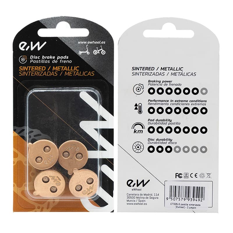CT005-S gesinterte Bremsbeläge [Ewheel] - 2 Sätze