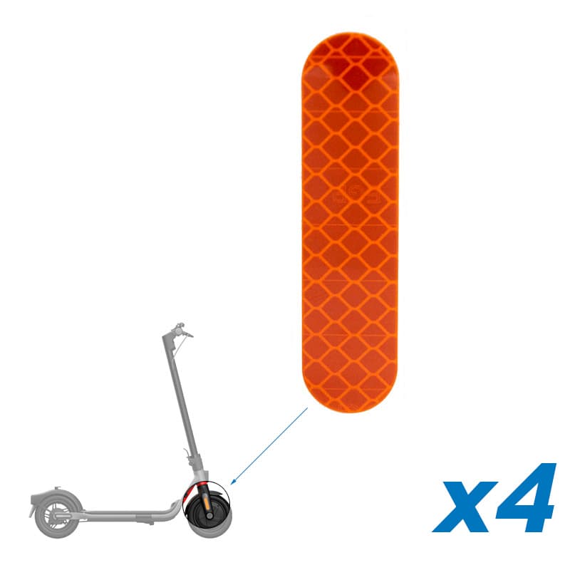 Orange reflektierender Aufkleber für Gabel Ninebot Serie F und D - 4uds
