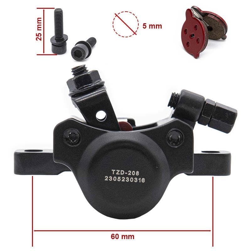 Bremssattel TZD-208/CT001-M01 mechanisch L 50mm schwarz für NIU