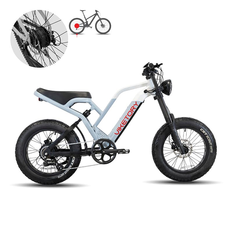 NAVY E-Bike FATBIKE Marineblau/Weiß