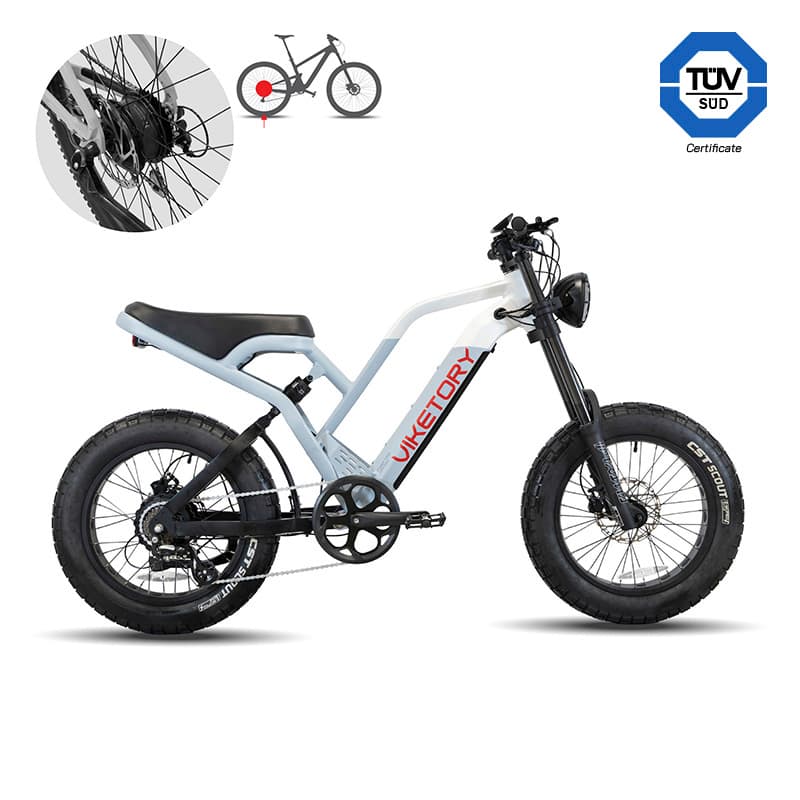 NAVY E-Bike FATBIKE Marineblau/Weiß