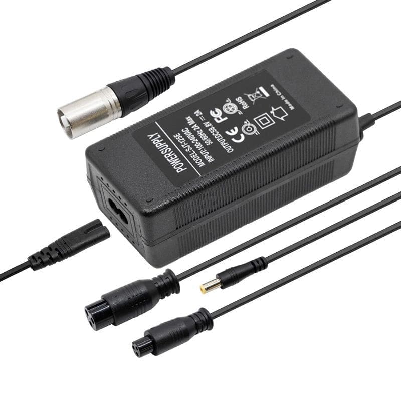 52V Ladegerät (Ausgang 58,8V) 2A mit DC GX16 GX12 XLR Steckern