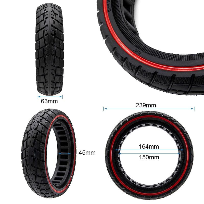 Ultraleichtes Offroad-Vollrad rote Linie 60/70-6,5/B44 [Ewheel]