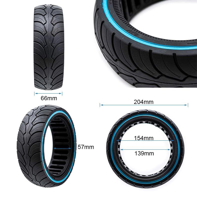 Ultraleichte Vollgummireifen 8,5x2,5-6,1/B58 - blaue Linie (geeignet für Dualtron Mini) [Ewheel]