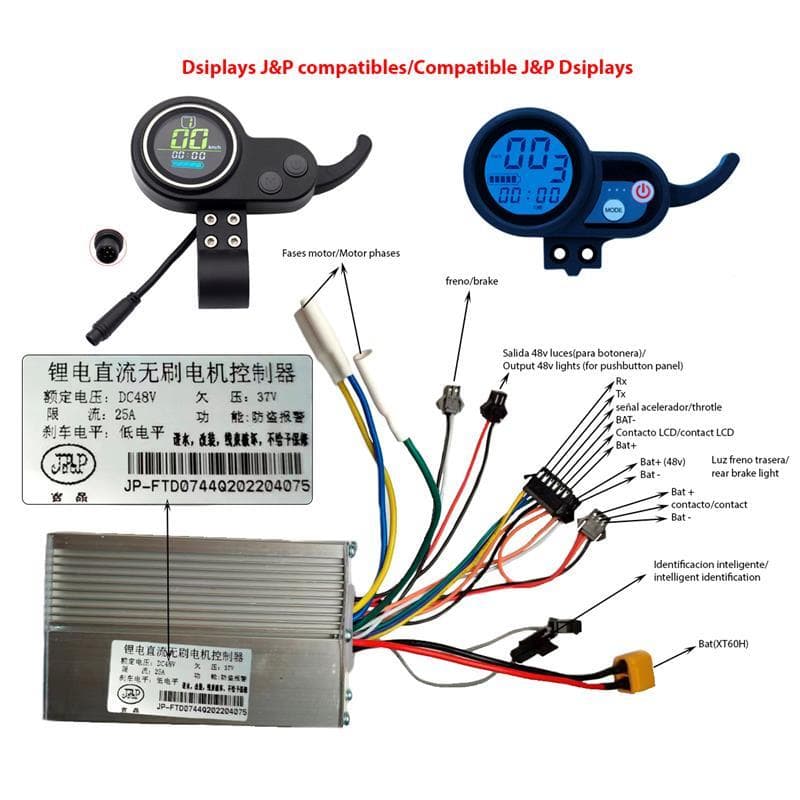 Controller 48V 25A 800W LCD JP J&P
