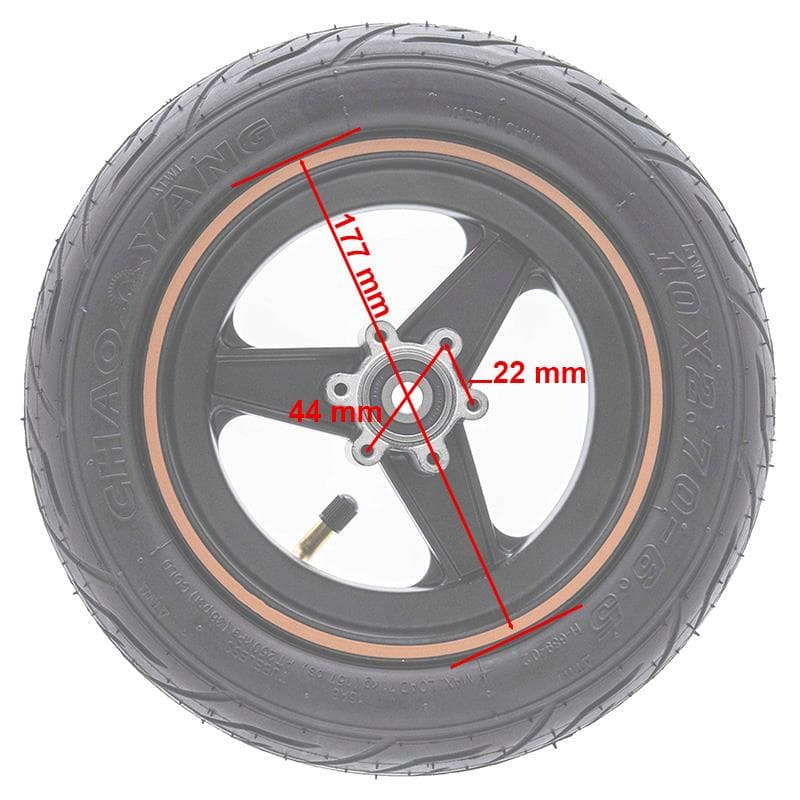 Reifen 6,5 und Lünette 47mm braun für Smartgyro Speedway & Rockway