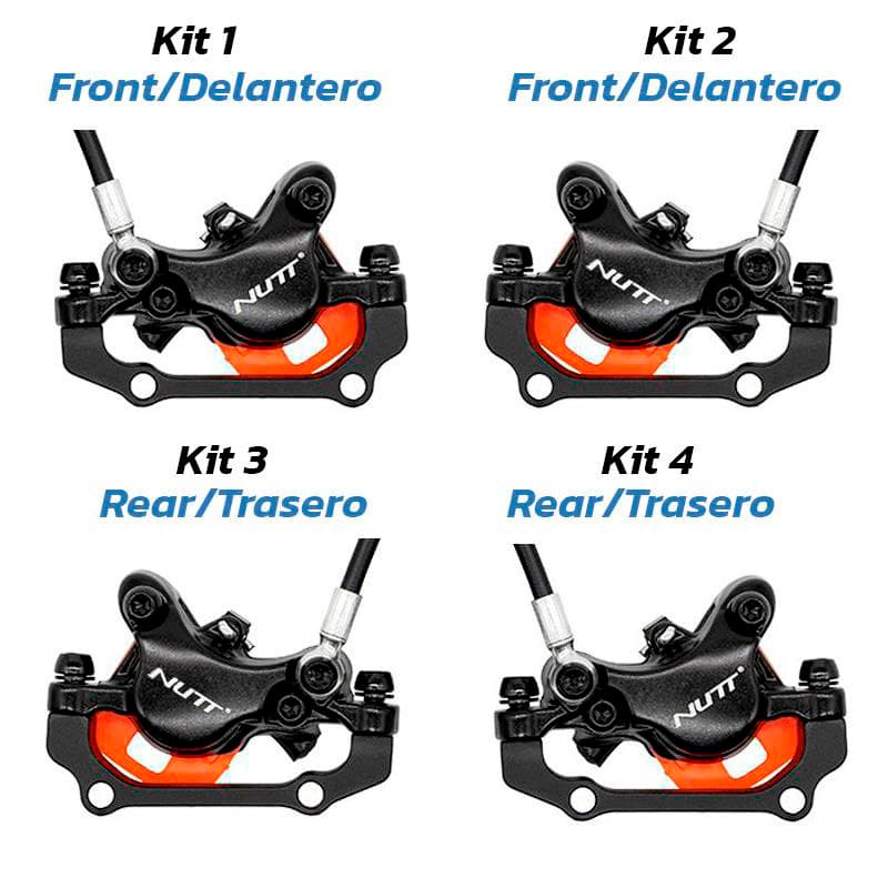 Schwarzes hydraulisches Bremskit A5-D Vorderseite R Rückseite R [NUTT]