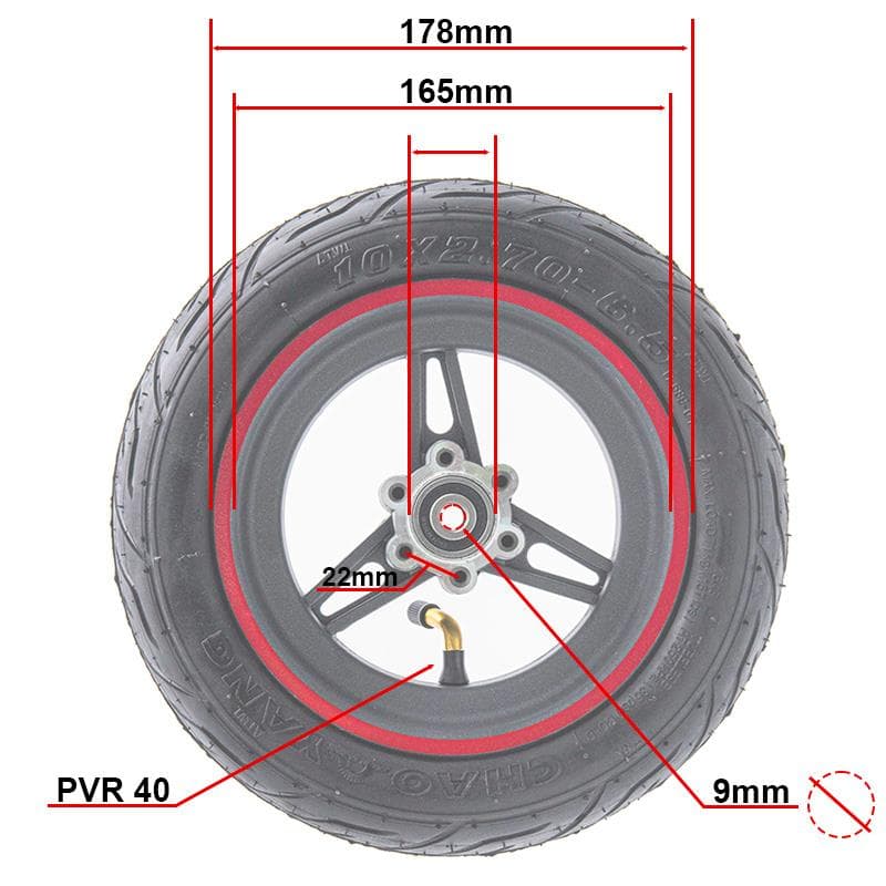 6,5/B50 Roter Reifen für Smartgyro und Zwheel