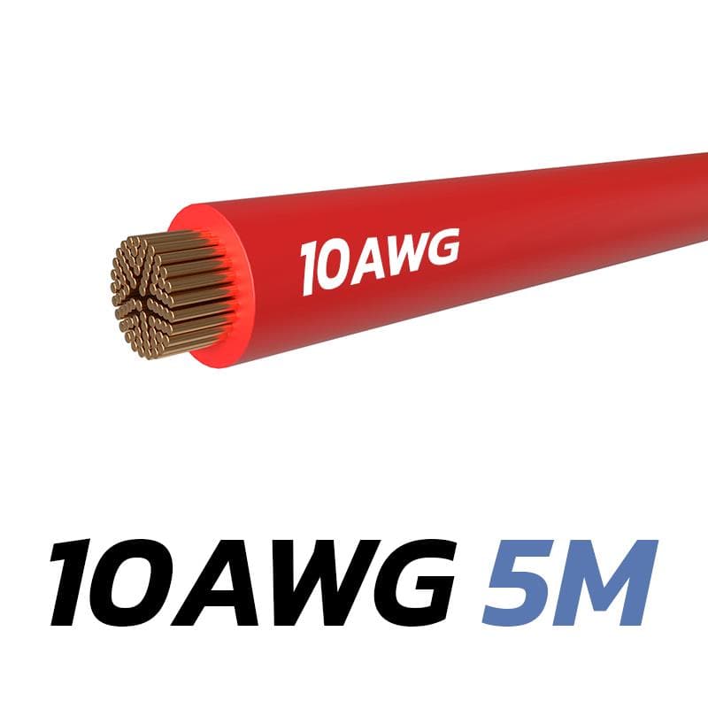 Rotes Kabel 10 AWG - 5M