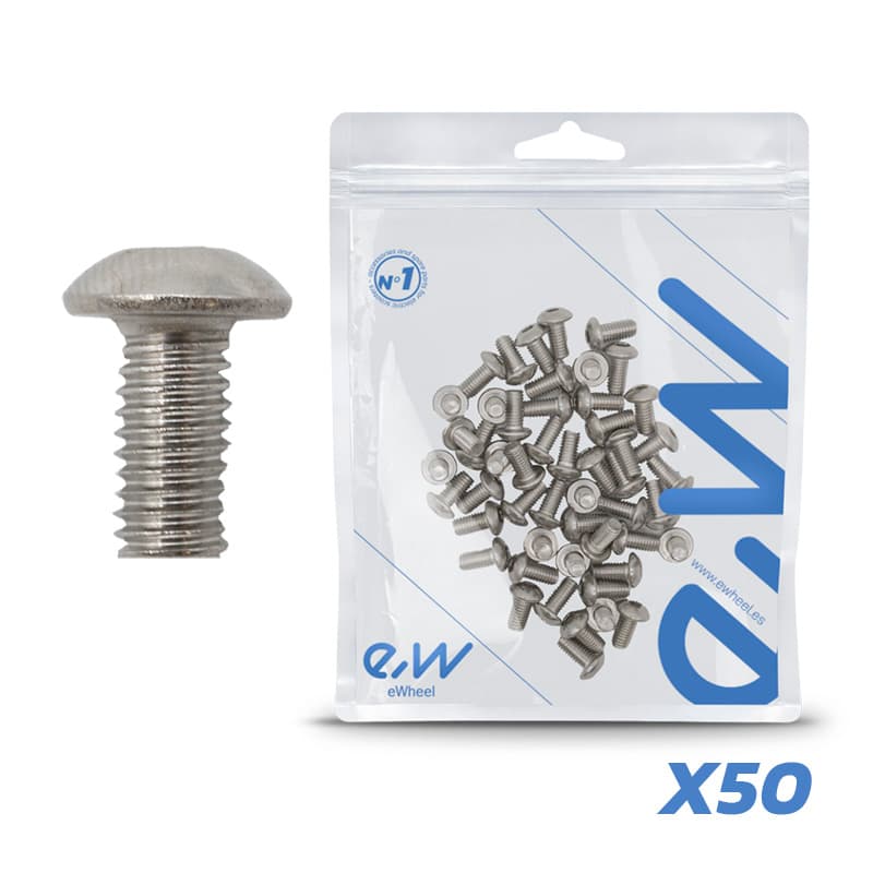 Silberne Schraube M5x10 für Bremsscheiben - 50 Stück