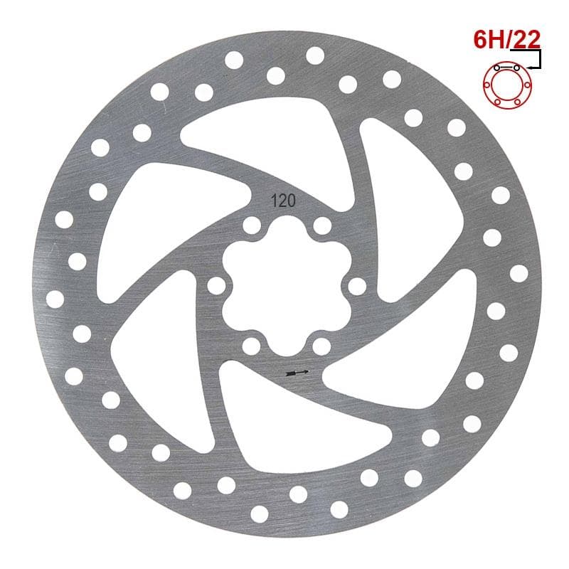 Bremsscheibe 120mm 6H Silber fuer Cecotec Outsider/Bongo Serie A