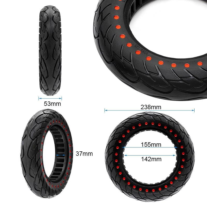 Ultraleicht Vollgummirad 10x2,125-6,1/B34 - rote Punkte [Nedong]