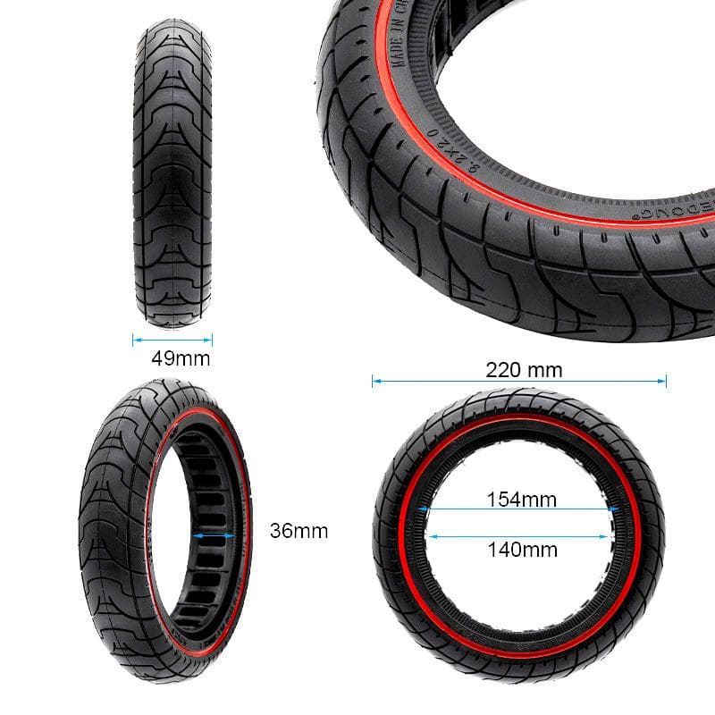 Ultraleicht Vollrad 9,2x2-6,1/B34 - rote Linie [Ewheel]