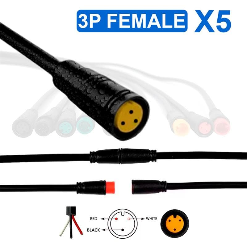 Wasserdichter Stecker 8mm 3 Pin - 5F