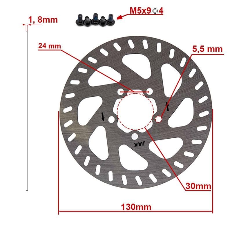 130mm 5H Bremsscheibe für Mi4 pro