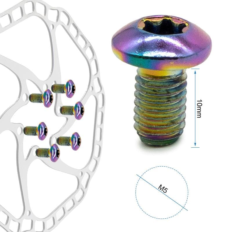 Bunter Schraubensatz M5x10 für Bremsscheiben - 12 Stück