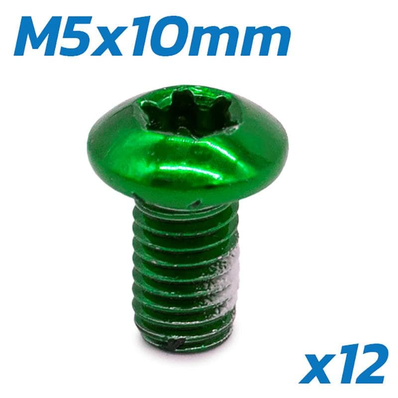 Grüner Schraube M5x10 für Bremsscheiben - 12 Stück