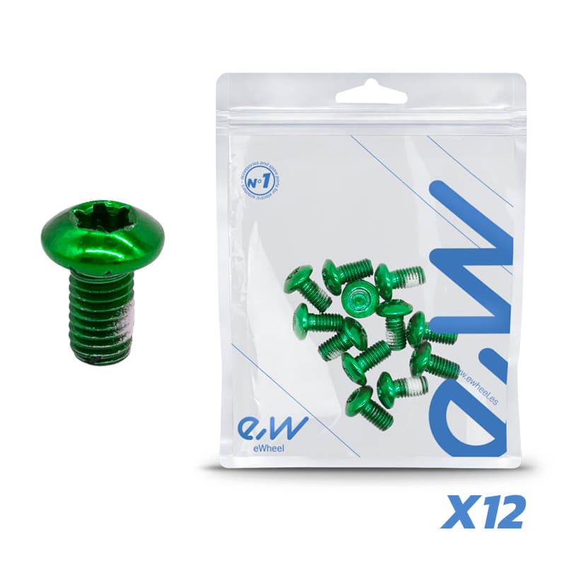 Grüner Schraube M5x10 für Bremsscheiben - 12 Stück