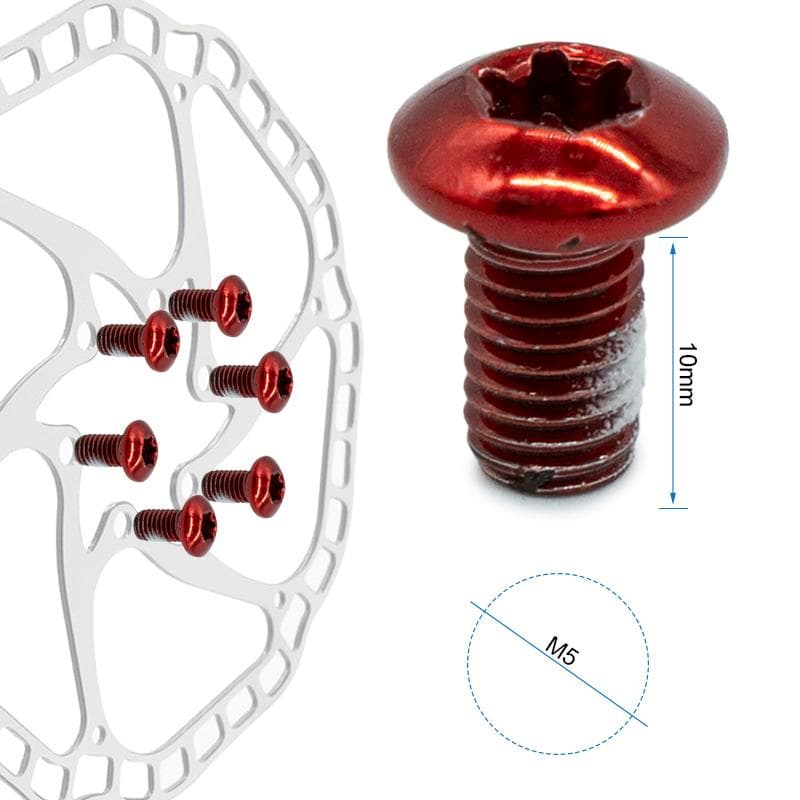 Rote Schraube M5x10 für Bremsscheiben - 12 Stk