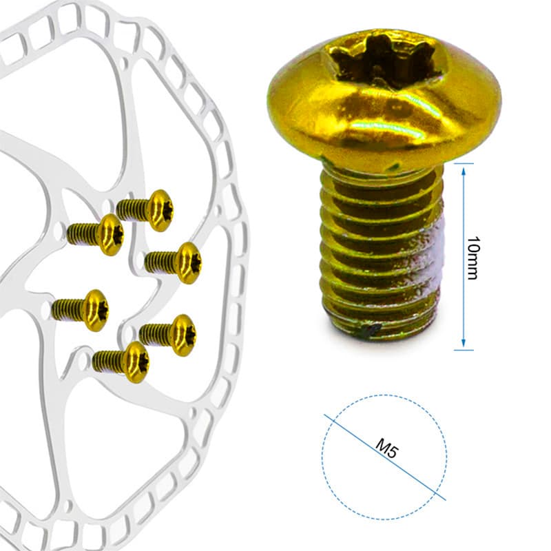 Gelbe Schraube M5x10 für Bremsscheiben - 12 Stk