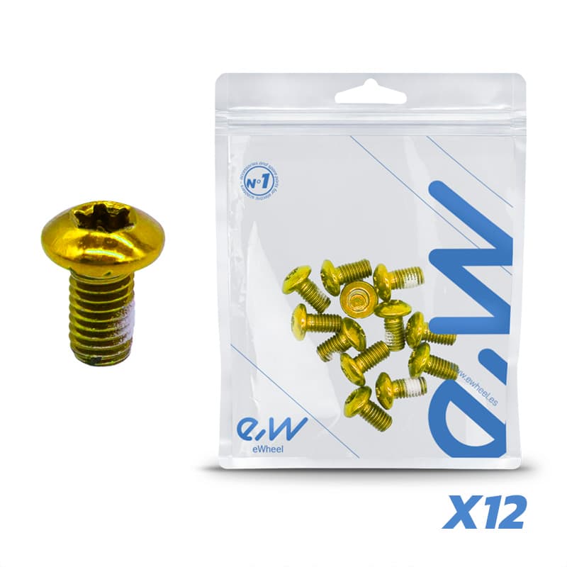 Gelbe Schraube M5x10 für Bremsscheiben - 12 Stk
