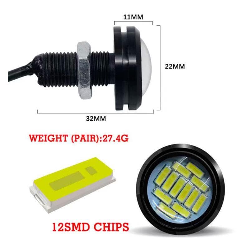 Gelbes Augenadler Led 12V - 1Stk