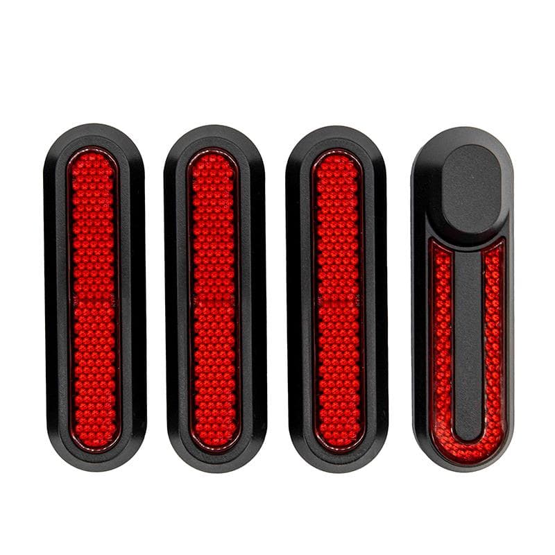 Schwarzer Rückstrahler mit rotem Reflektor für Xiaomi